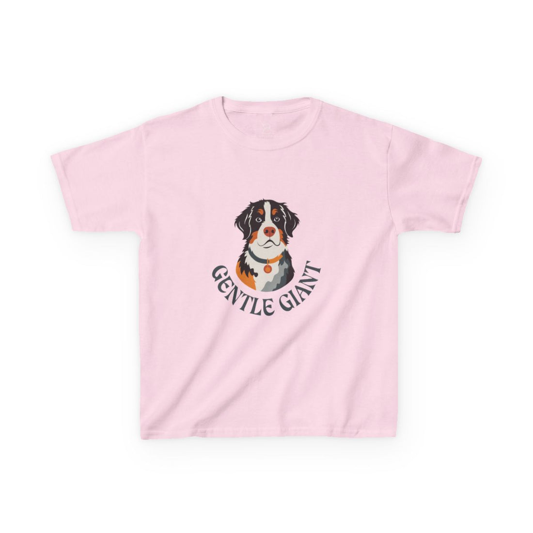 Light Pink — Front | Bernese Mountain Dog Kids Tee — Gentle Giant