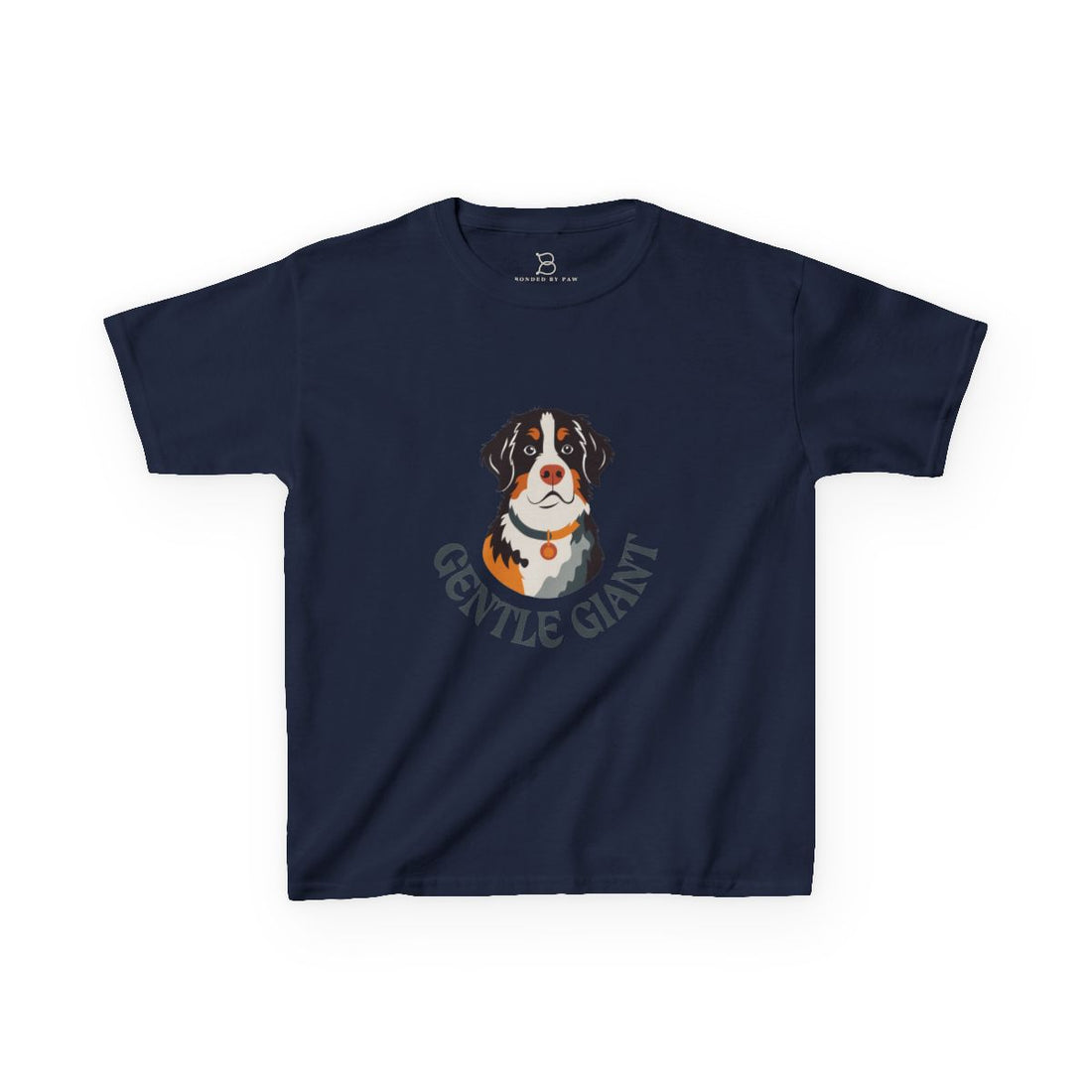 Navy — Front | Bernese Mountain Dog Kids Tee — Gentle Giant