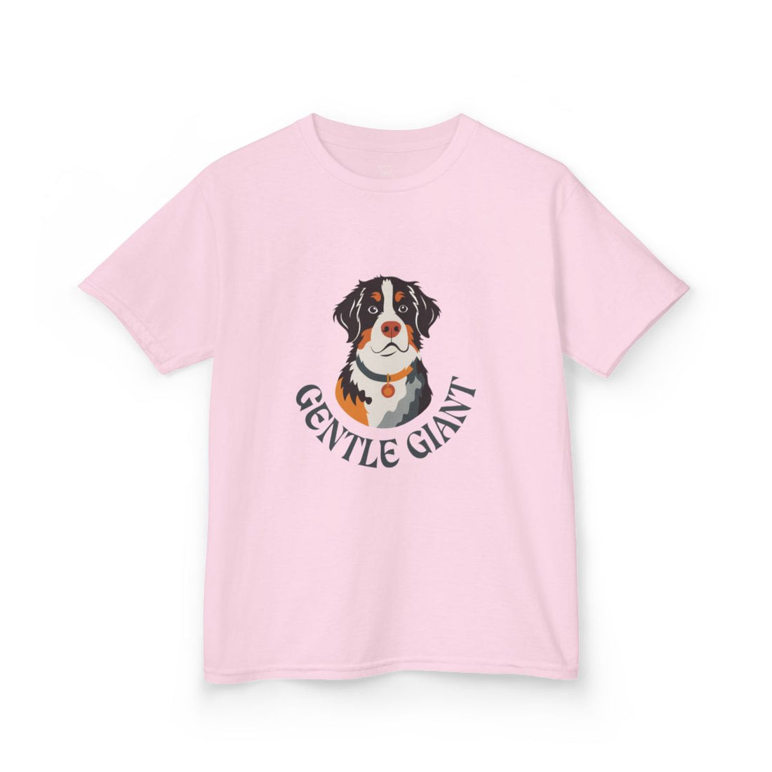Light Pink — Front | Bernese Mountain Dog Kids Tee — Gentle Giant