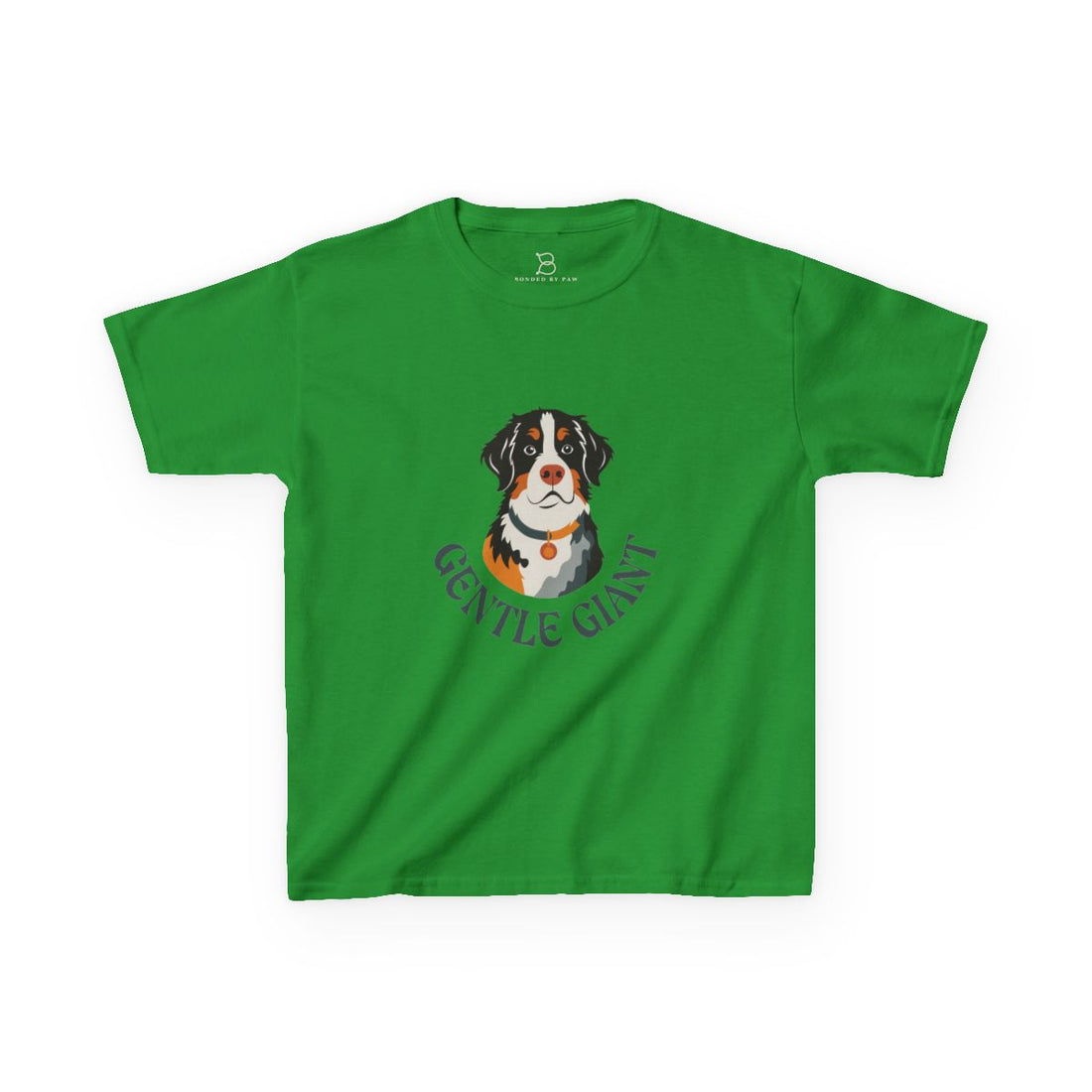 Irish Green — Front | Bernese Mountain Dog Kids Tee — Gentle Giant