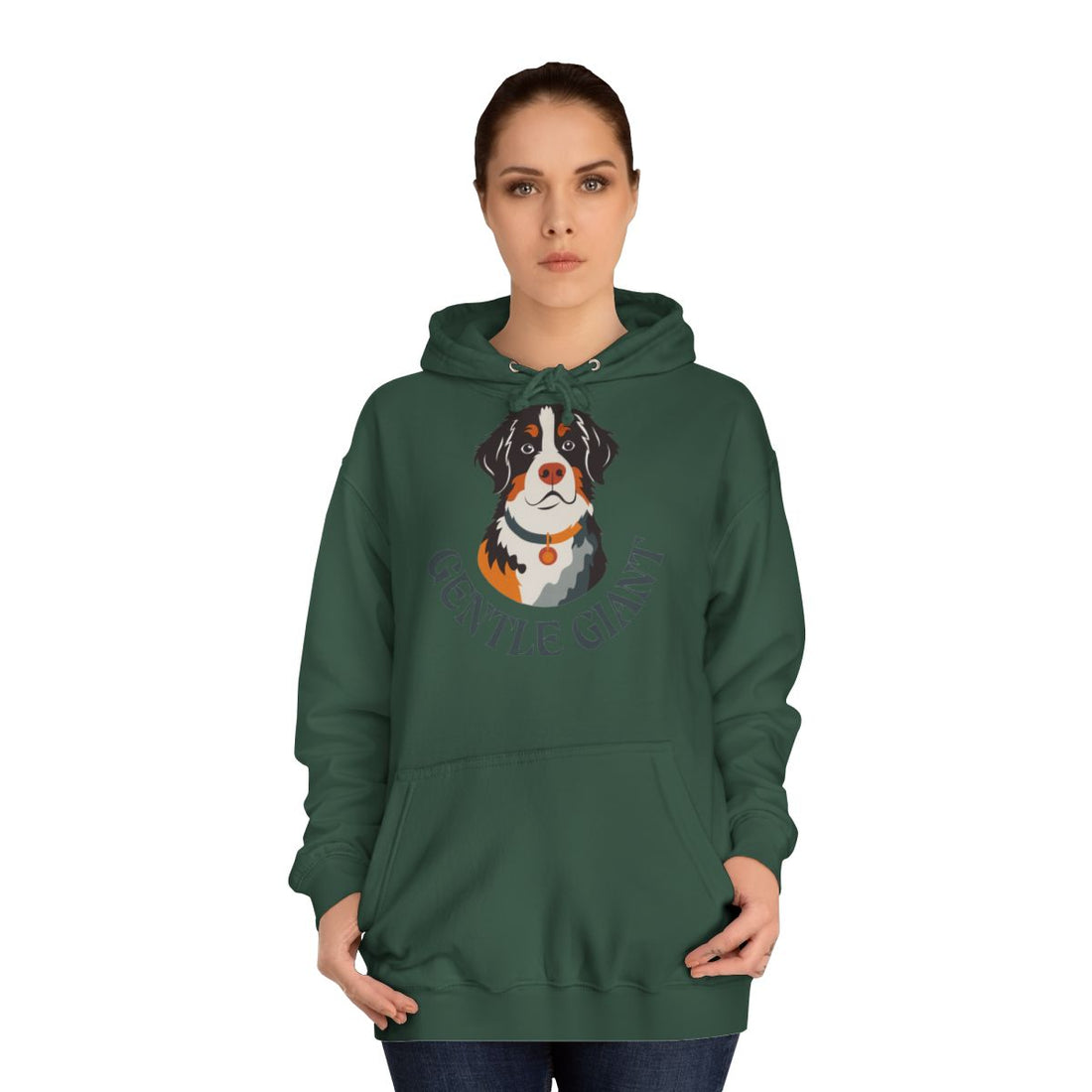 Bottle Green — Lifestyle | Bernese Mountain Dog — The Gentle Giant Hoodie