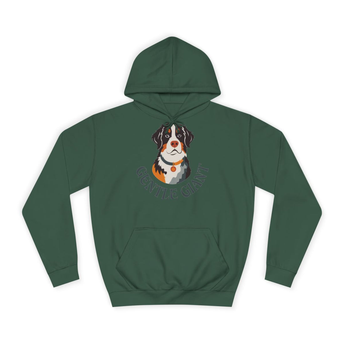 Bottle Green — Front | Bernese Mountain Dog — The Gentle Giant Hoodie