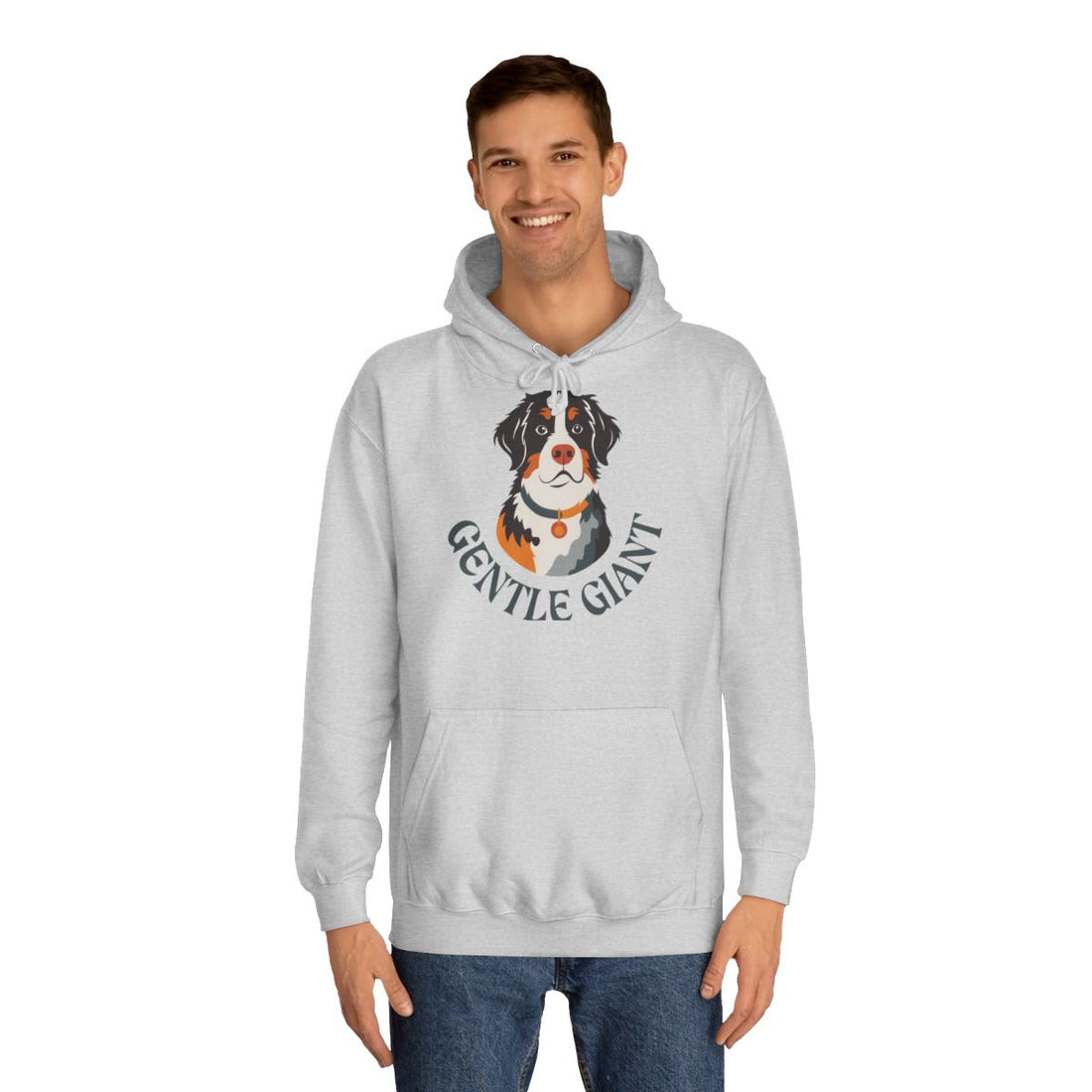 Heather Grey — Lifestyle | Bernese Mountain Dog — The Gentle Giant Hoodie