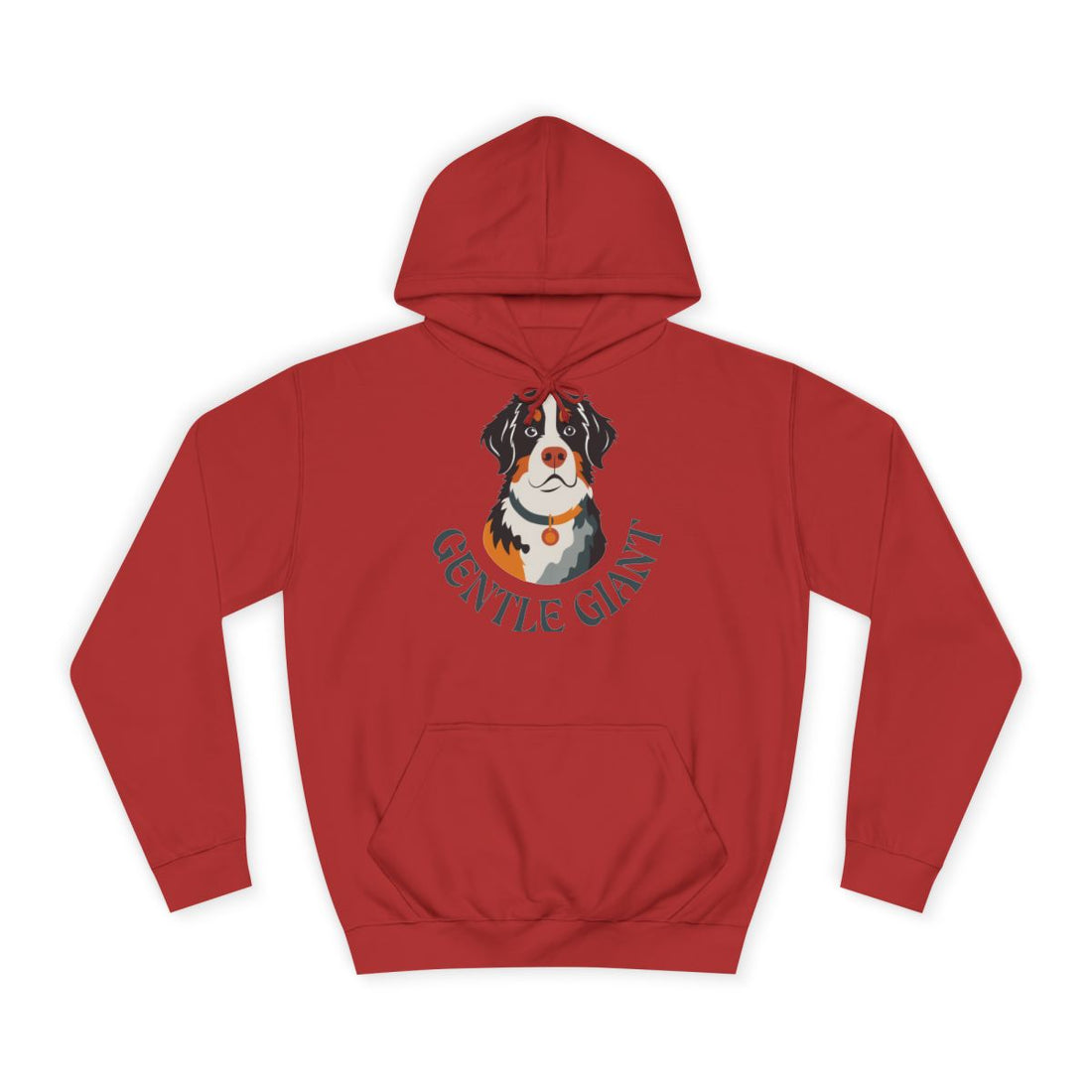 Fire Red — Front | Bernese Mountain Dog — The Gentle Giant Hoodie