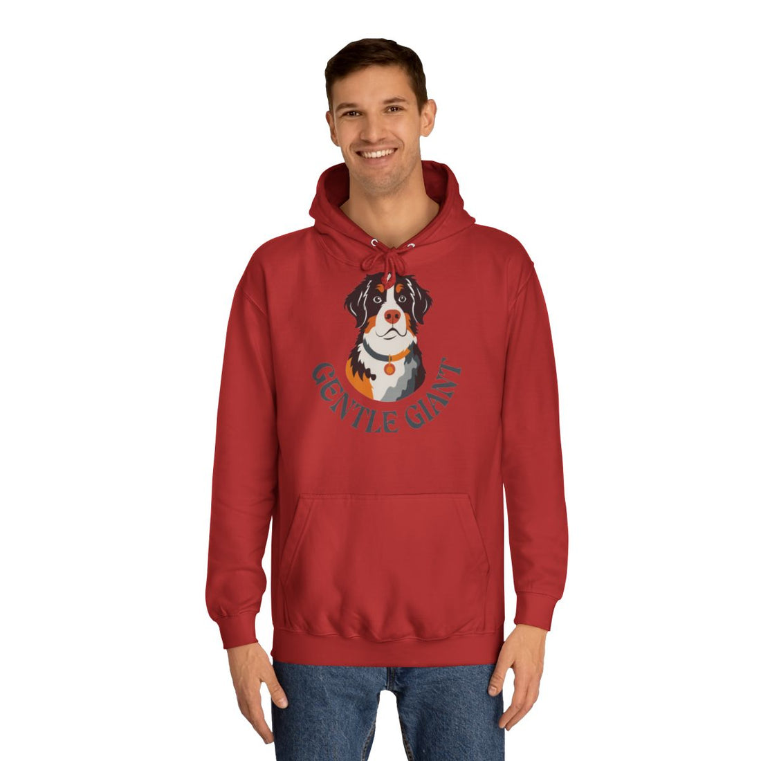 Fire Red — Lifestyle | Bernese Mountain Dog — The Gentle Giant Hoodie