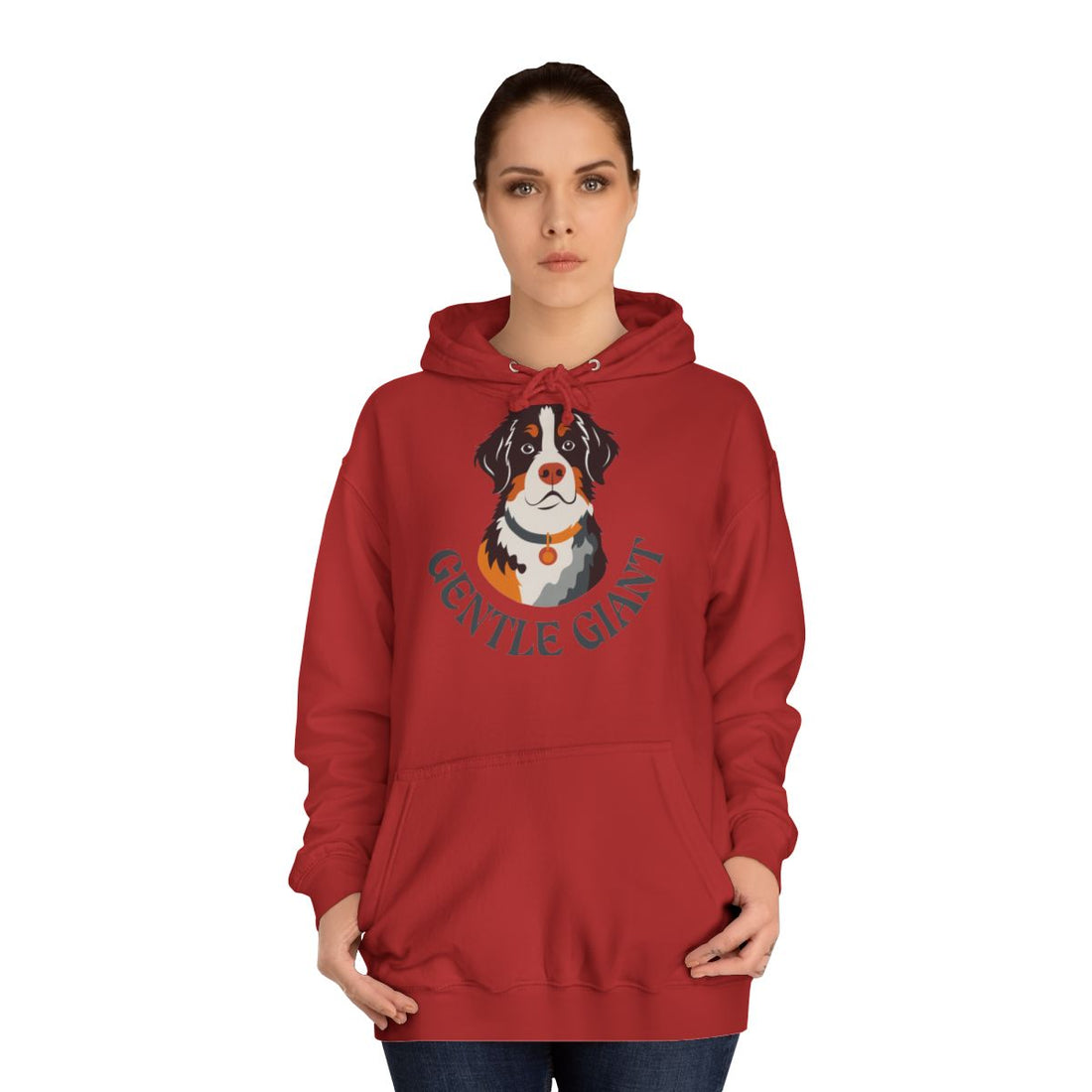 Fire Red — Lifestyle | Bernese Mountain Dog — The Gentle Giant Hoodie
