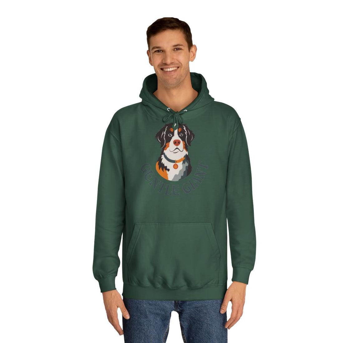 Bottle Green — Lifestyle | Bernese Mountain Dog — The Gentle Giant Hoodie