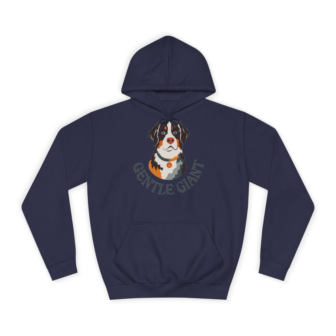 Oxford Navy — Front | Bernese Mountain Dog — The Gentle Giant Hoodie