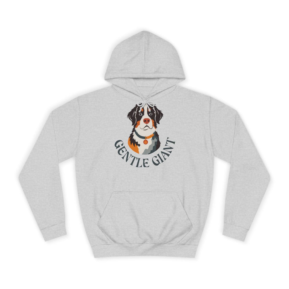 Heather Grey — Front | Bernese Mountain Dog — The Gentle Giant Hoodie