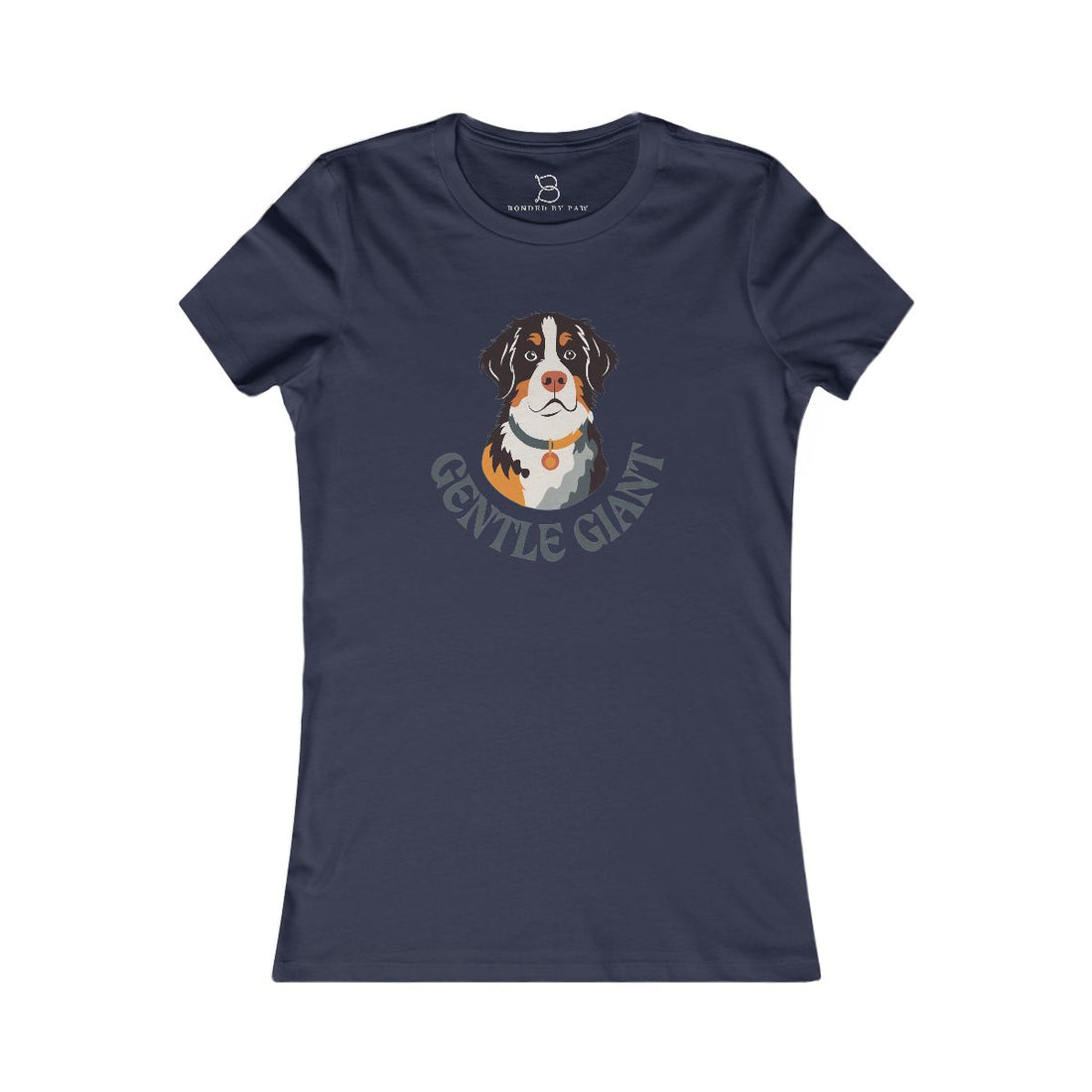 Navy — Front | Bernese Mountain Dog Women's Tee — The Gentle Giant