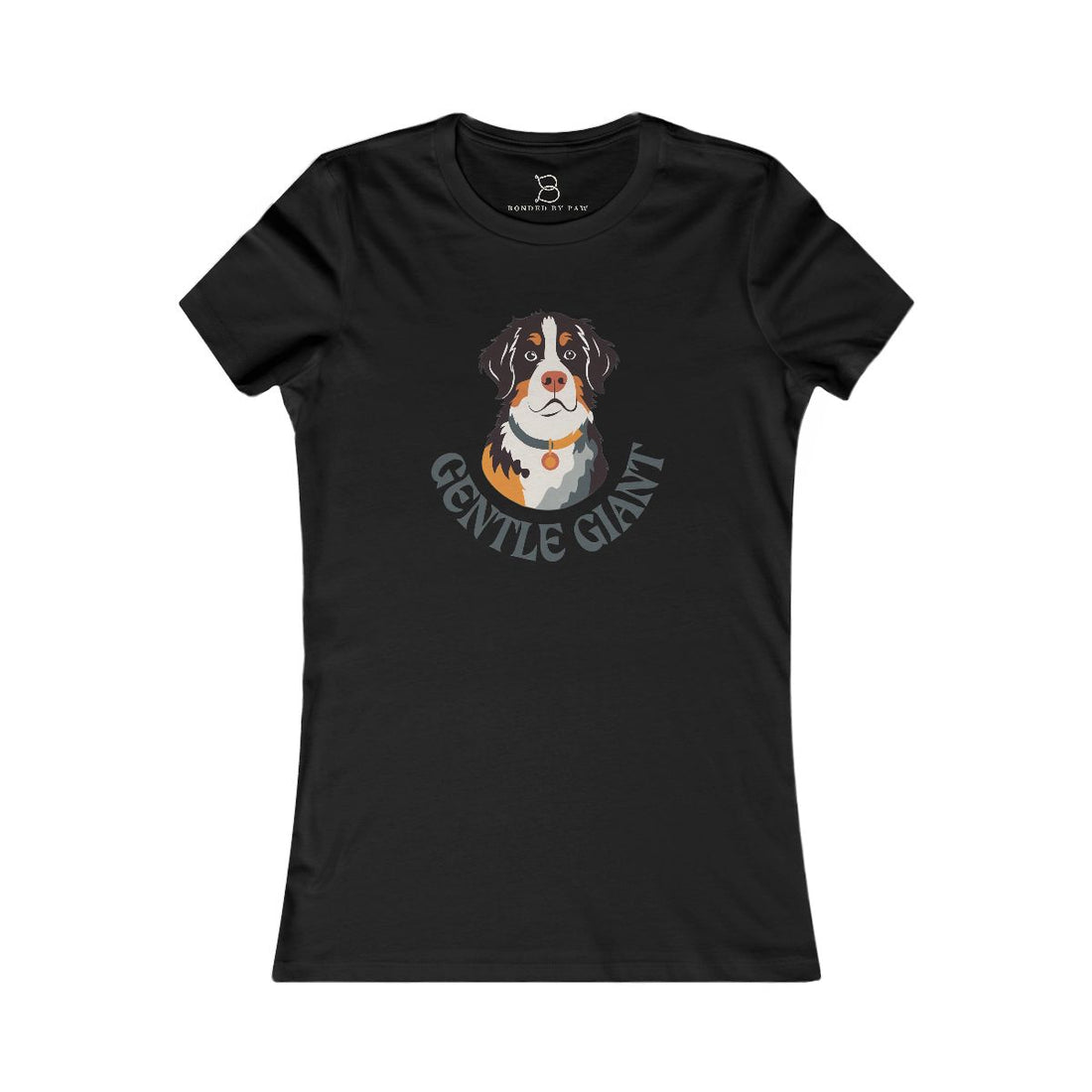 Black — Front | Bernese Mountain Dog Women's Tee — The Gentle Giant