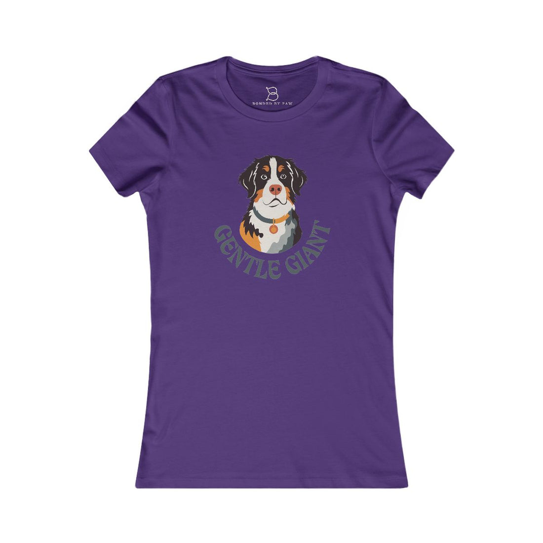 Team Purple — Front | Bernese Mountain Dog Women's Tee — The Gentle Giant