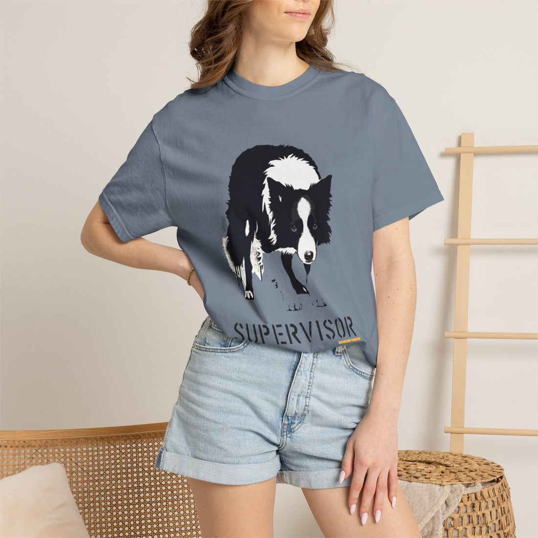 Blue Jean — Lifestyle | Border Collie 'Supervisor' Garment-Dyed Tee