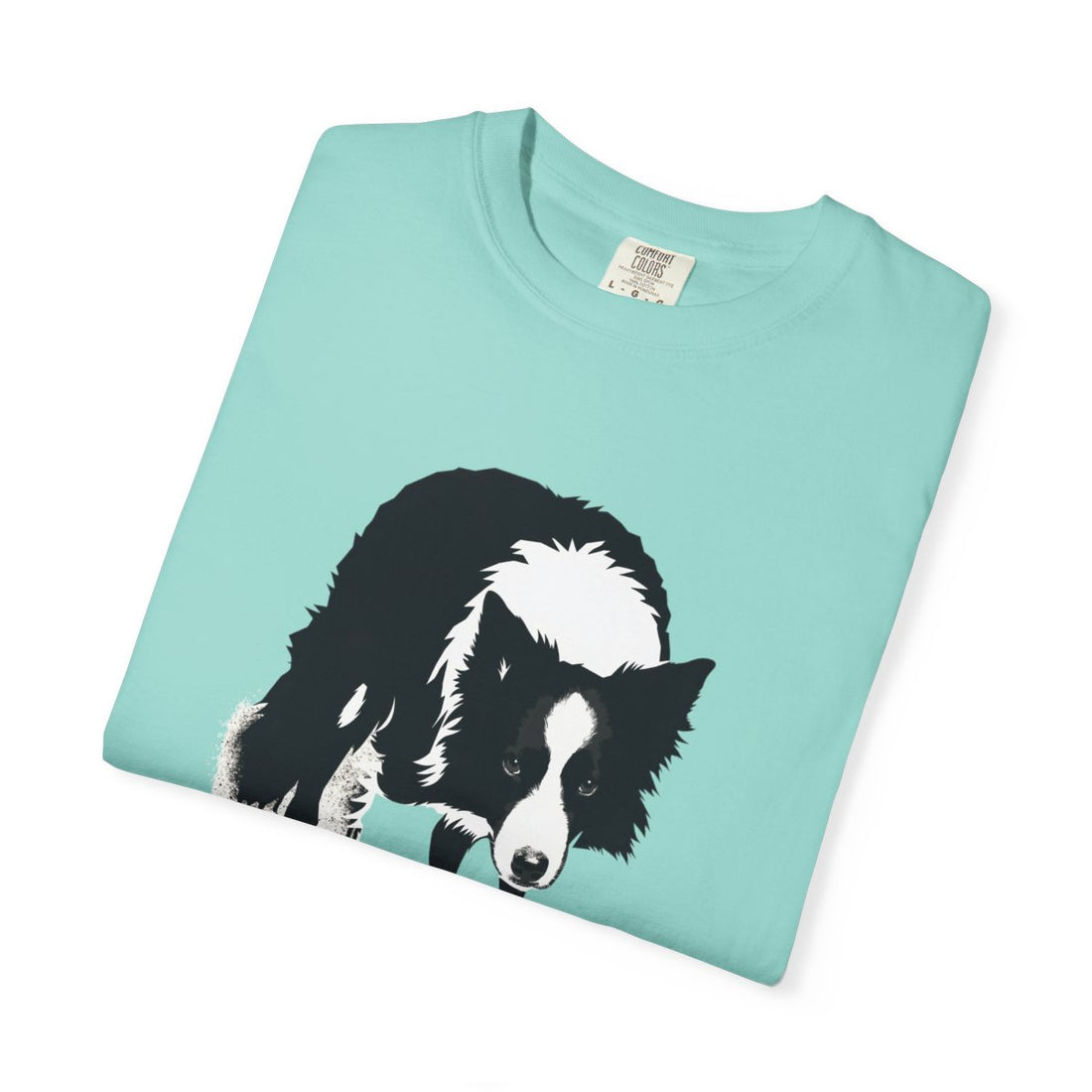 Chalky Mint — Folded | Border Collie 'Supervisor' Garment-Dyed Tee