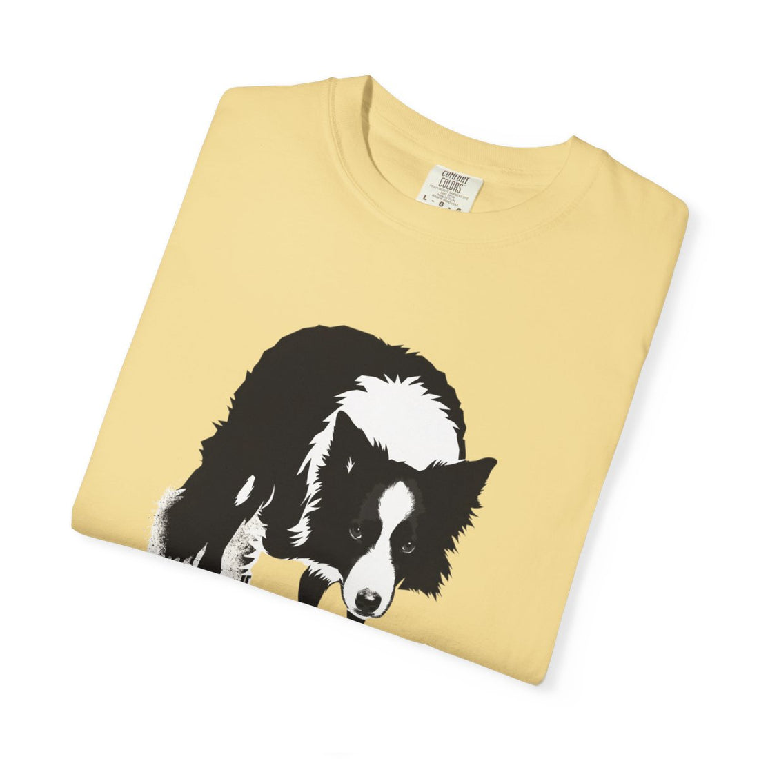 Butter — Folded | Border Collie 'Supervisor' Garment-Dyed Tee