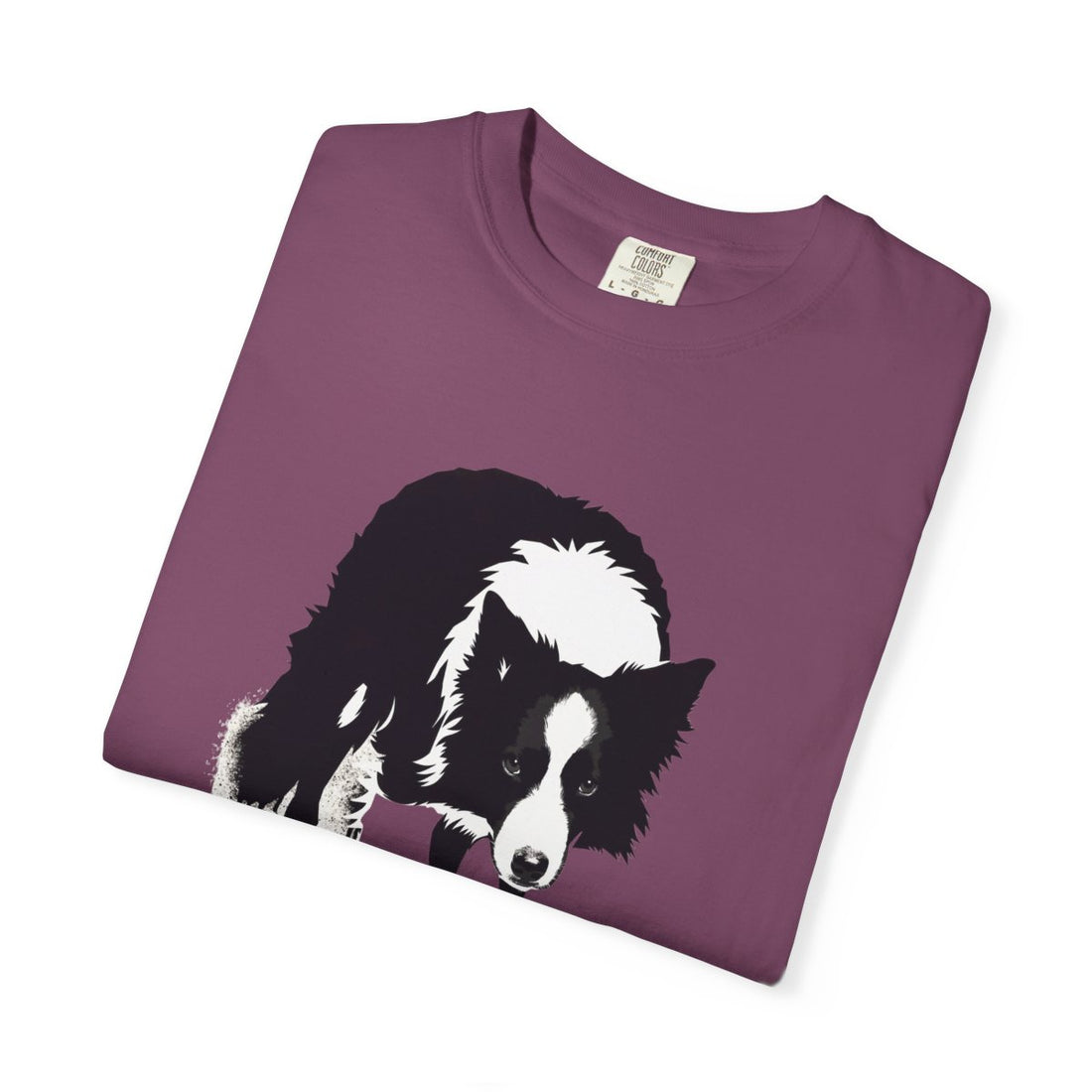 Berry — Folded | Border Collie 'Supervisor' Garment-Dyed Tee