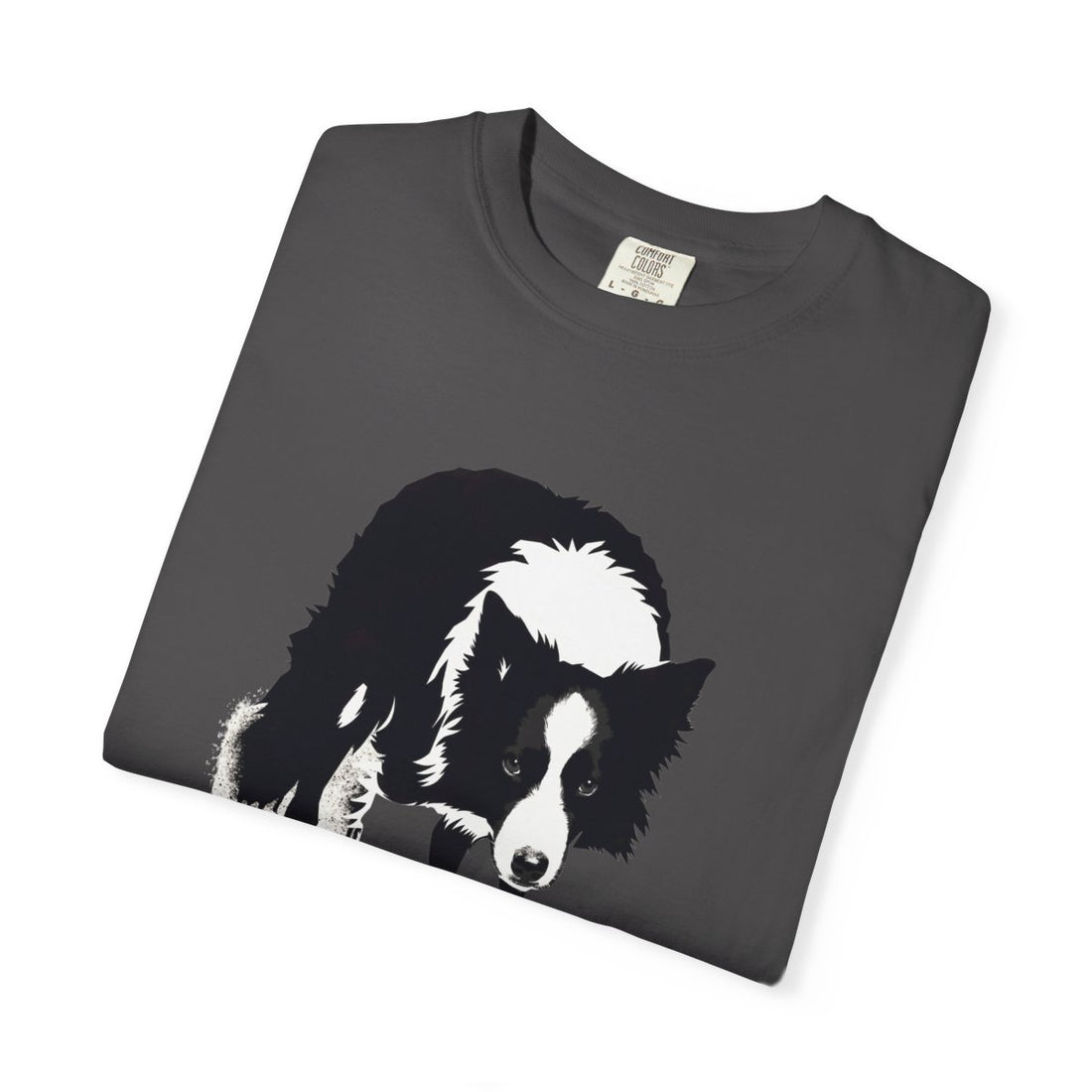 Graphite — Folded | Border Collie 'Supervisor' Garment-Dyed Tee