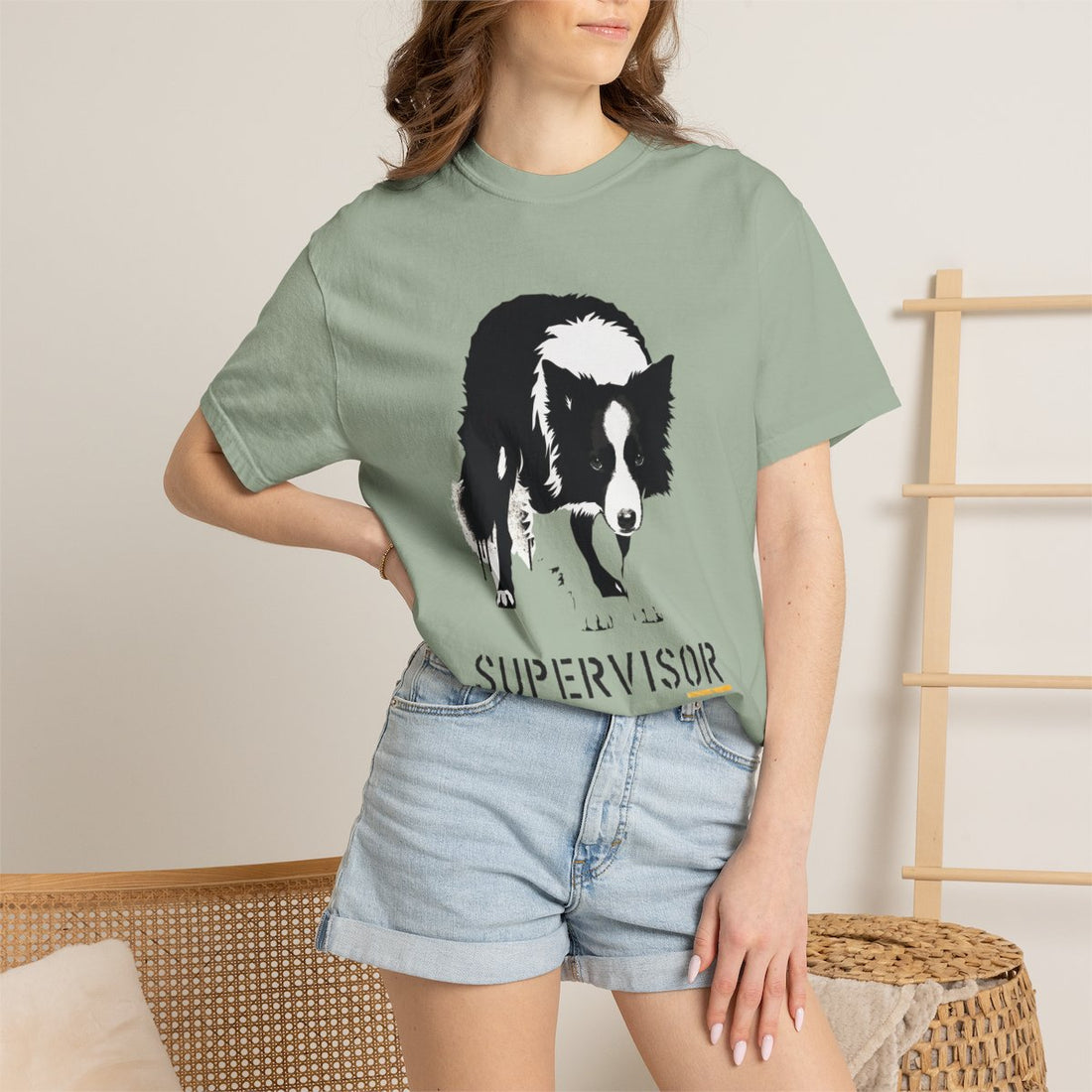 Bay — Lifestyle | Border Collie 'Supervisor' Garment-Dyed Tee