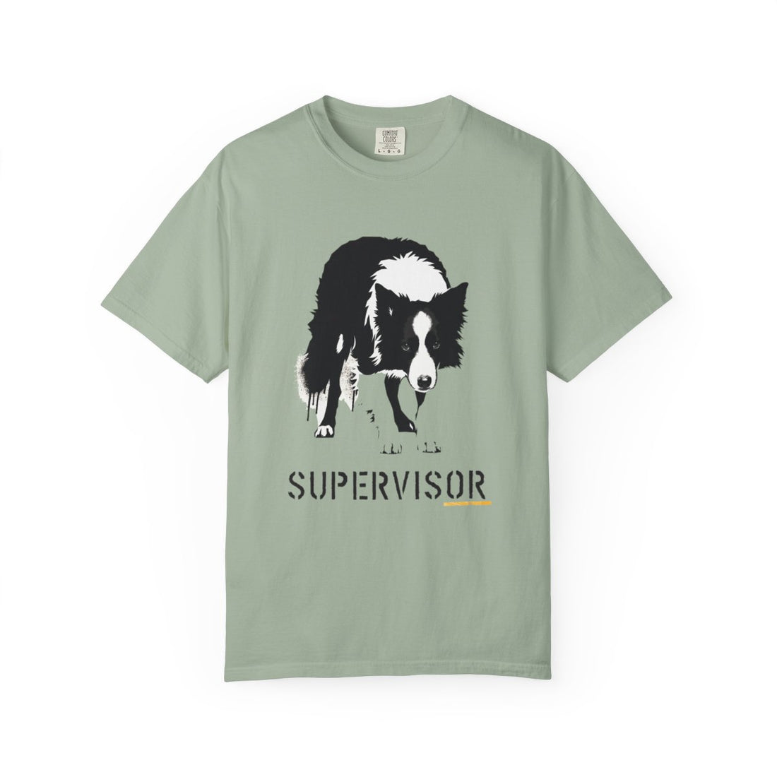 Bay — Front | Border Collie 'Supervisor' Garment-Dyed Tee