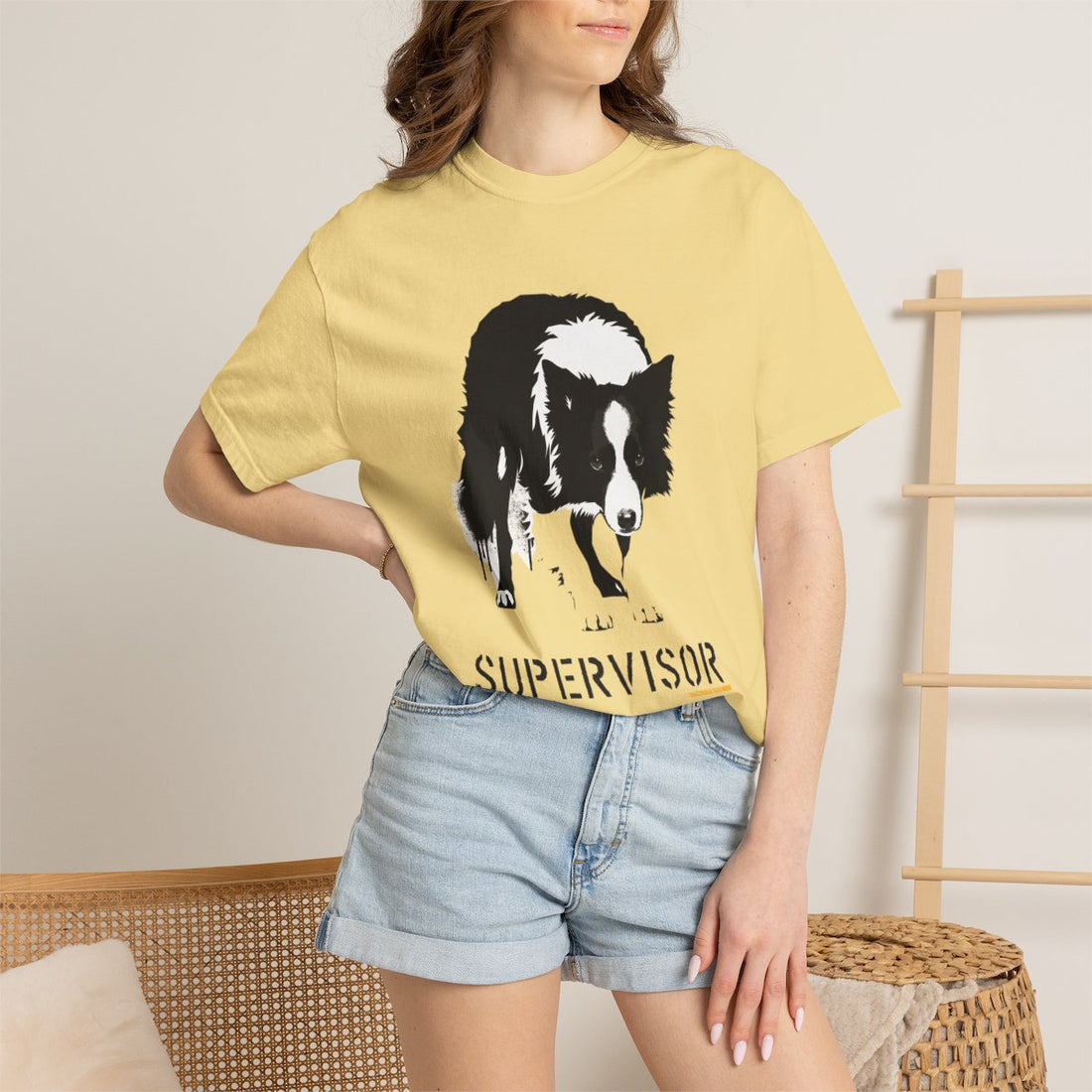Butter — Lifestyle | Border Collie 'Supervisor' Garment-Dyed Tee