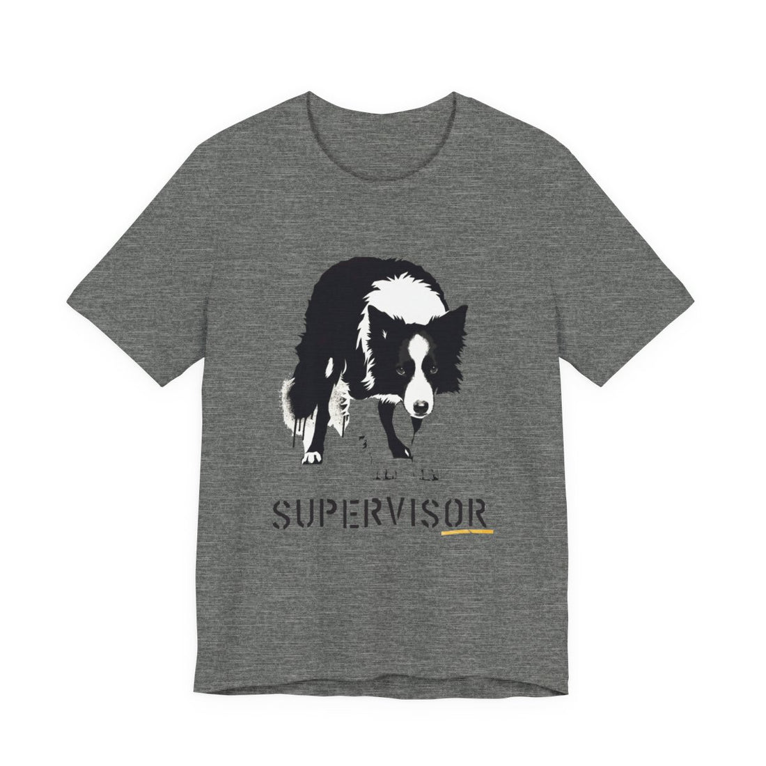 Deep Heather — Front | Border Collie 'Supervisor' Tee