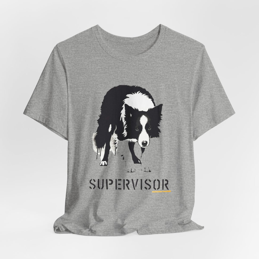 Athletic Heather — Hanging | Border Collie 'Supervisor' Tee
