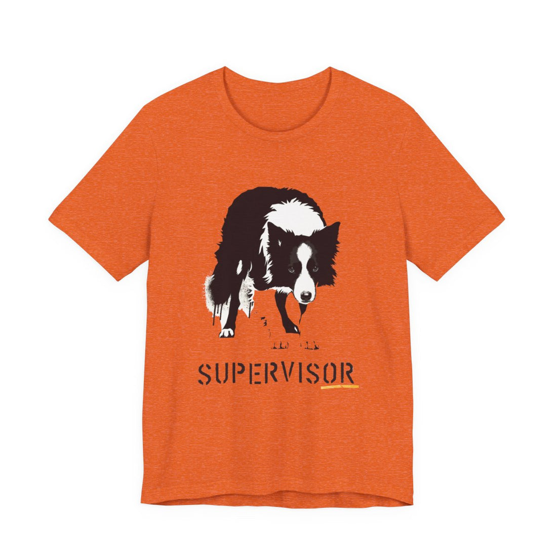 Heather Orange — Front | Border Collie 'Supervisor' Tee