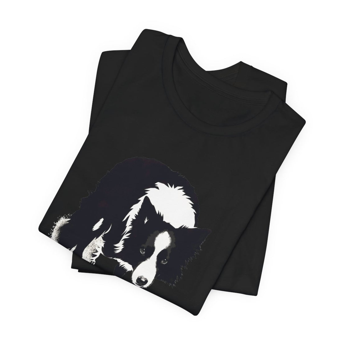 Black — Folded | Border Collie 'Supervisor' Tee