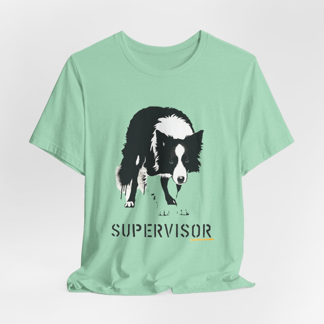 Heather Mint — Hanging | Border Collie 'Supervisor' Tee