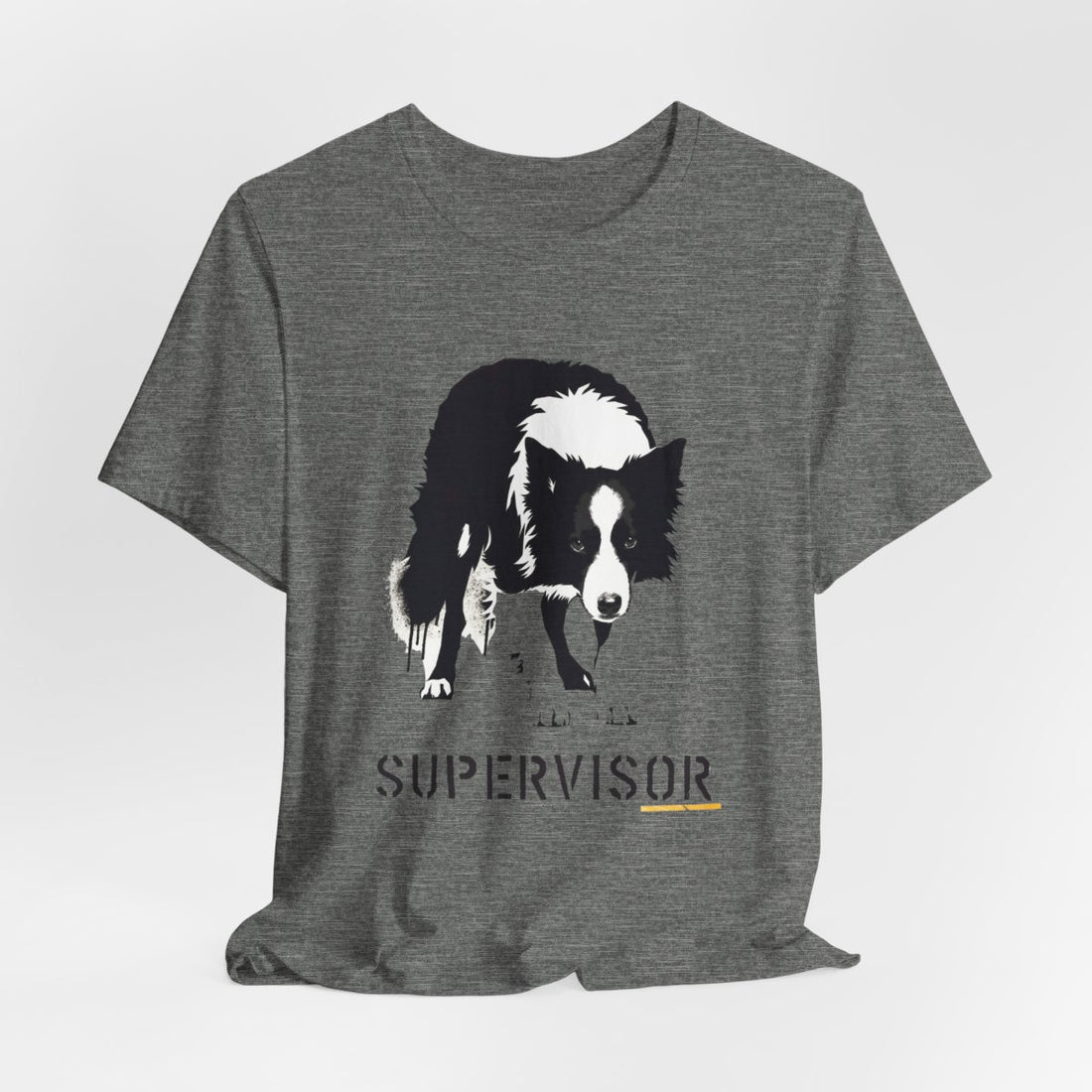 Deep Heather — Hanging | Border Collie 'Supervisor' Tee