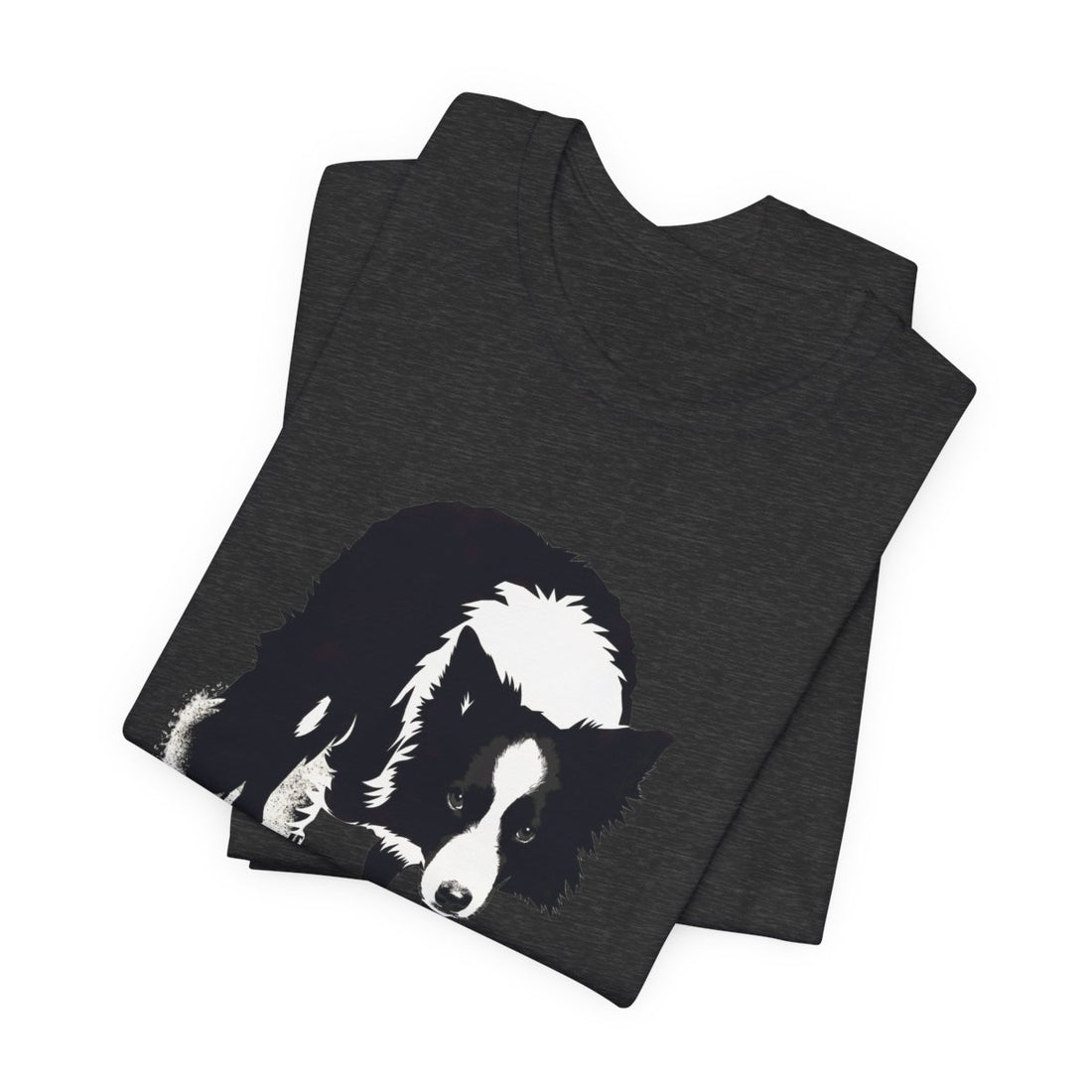 Dark Grey Heather — Folded | Border Collie 'Supervisor' Tee