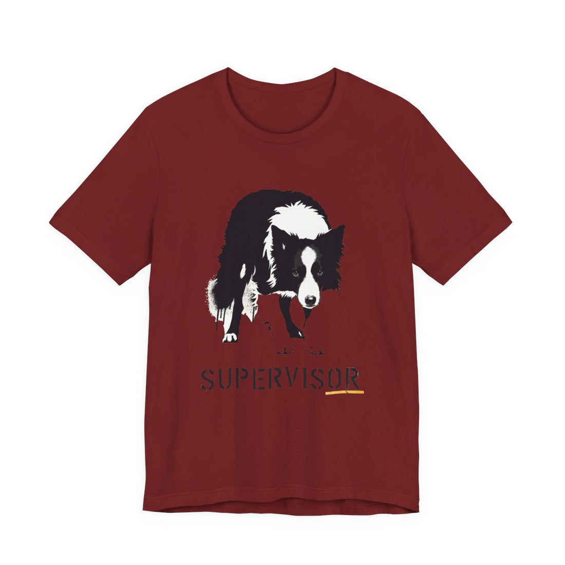 Cardinal — Front | Border Collie 'Supervisor' Tee