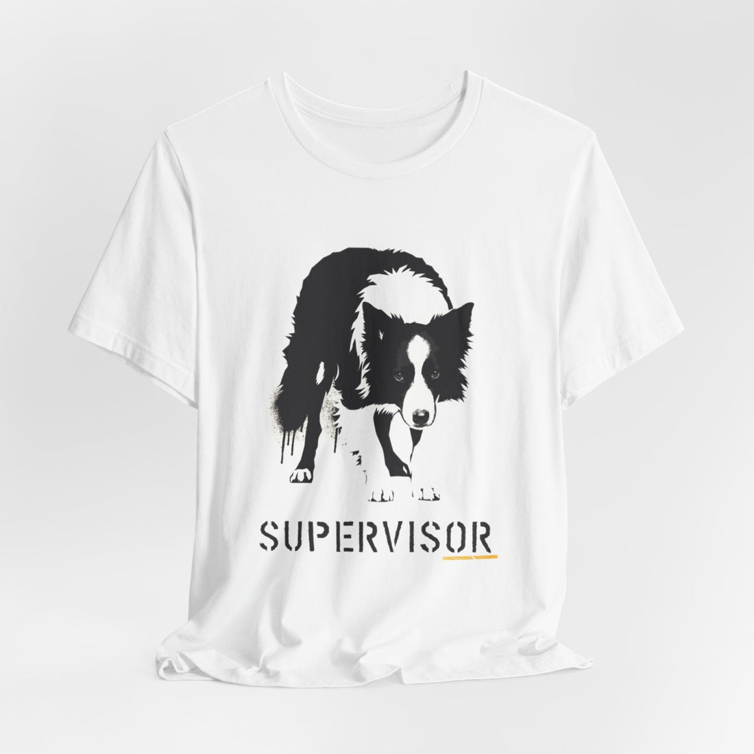 White — Hanging | Border Collie 'Supervisor' Tee