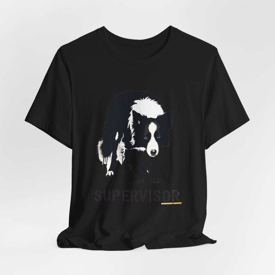 Black — Hanging | Border Collie 'Supervisor' Tee