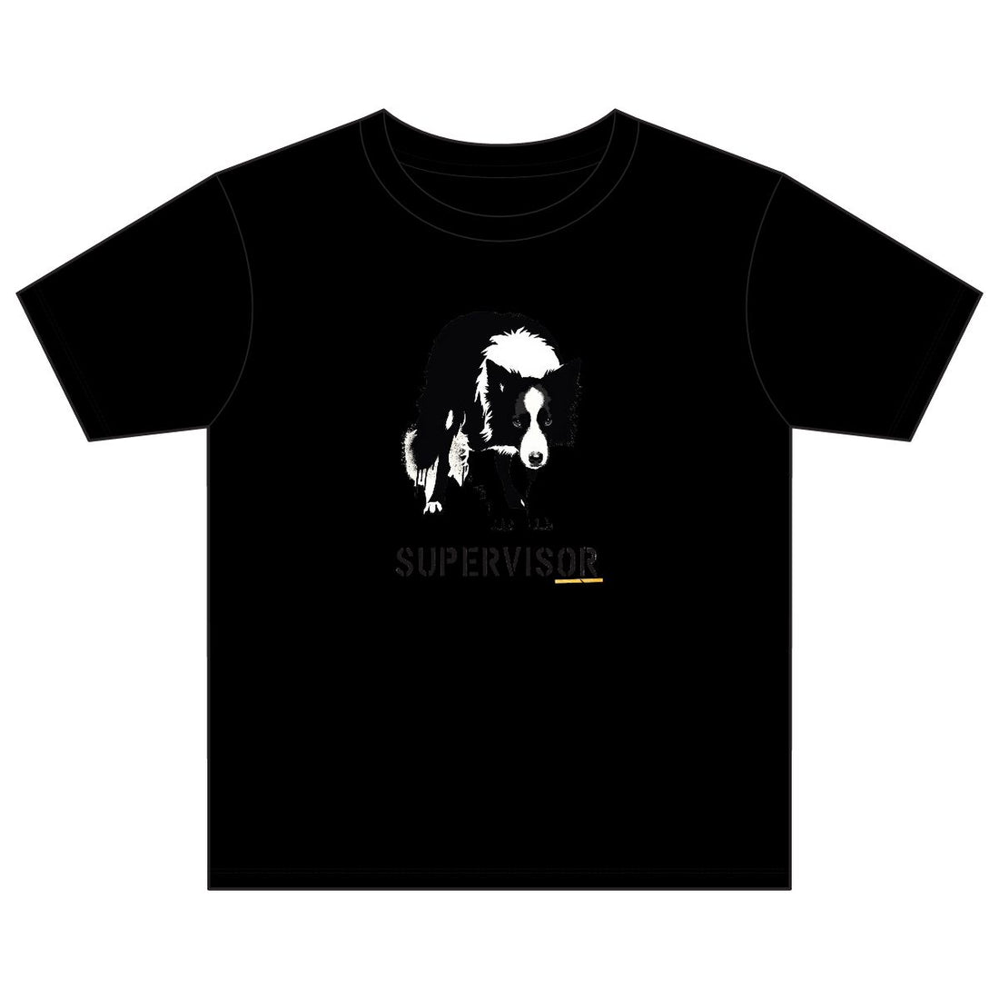 Black — Front | Border Collie 'Supervisor' Youth Tee