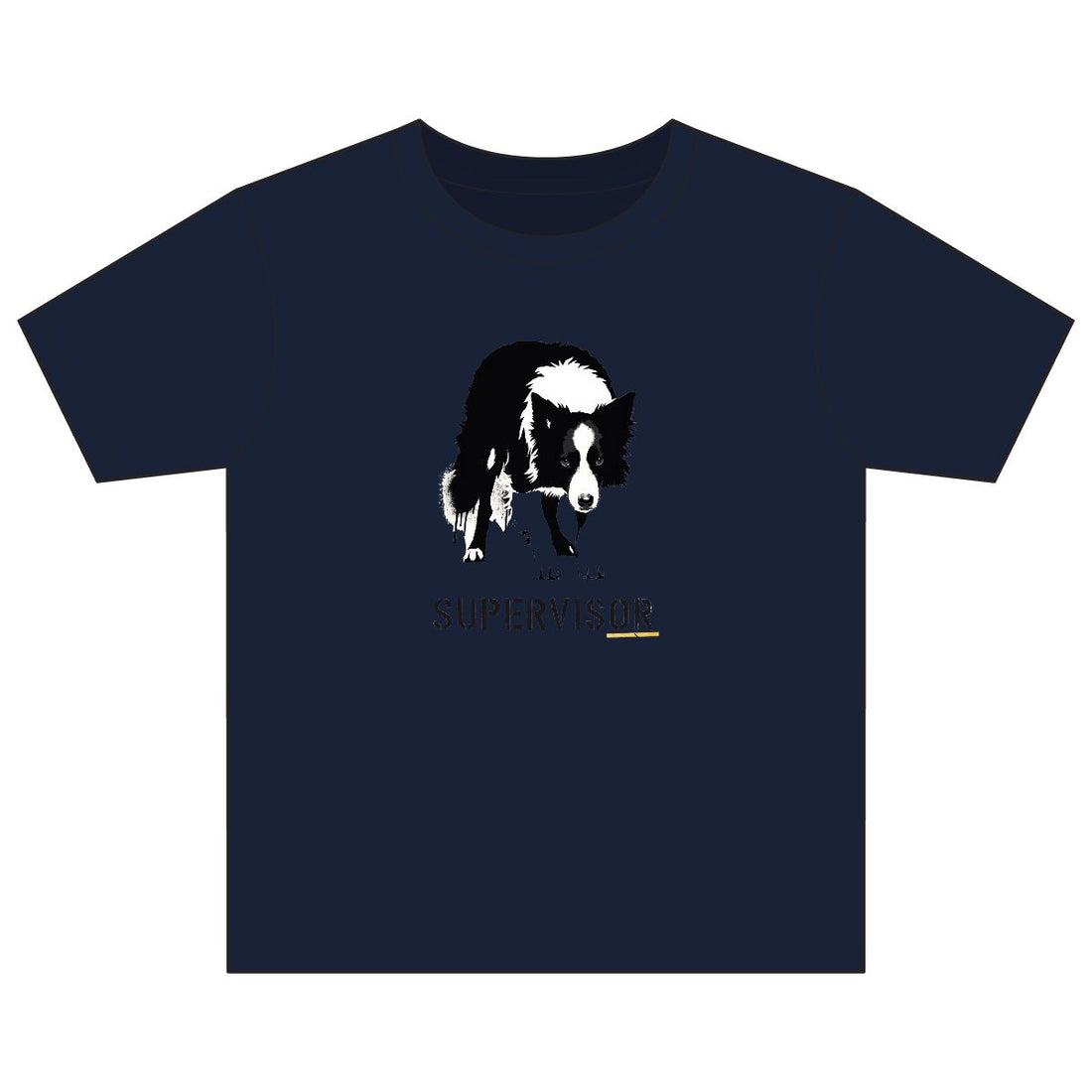 Navy — Front | Border Collie 'Supervisor' Youth Tee