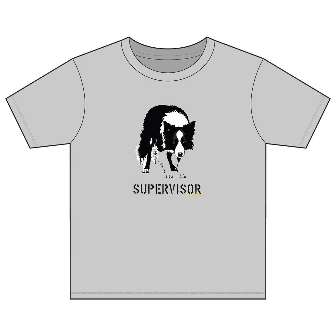 Sport Grey — Front | Border Collie 'Supervisor' Youth Tee