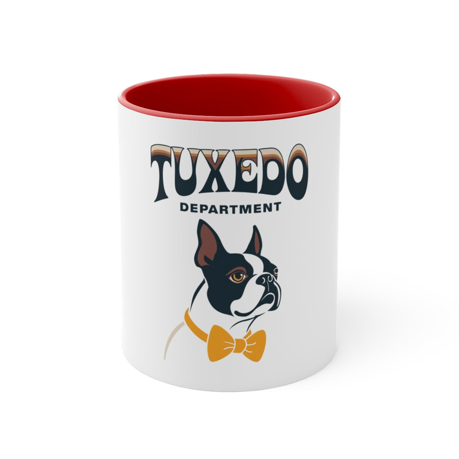 Boston Terrier Tuxedo Department Accent Mug