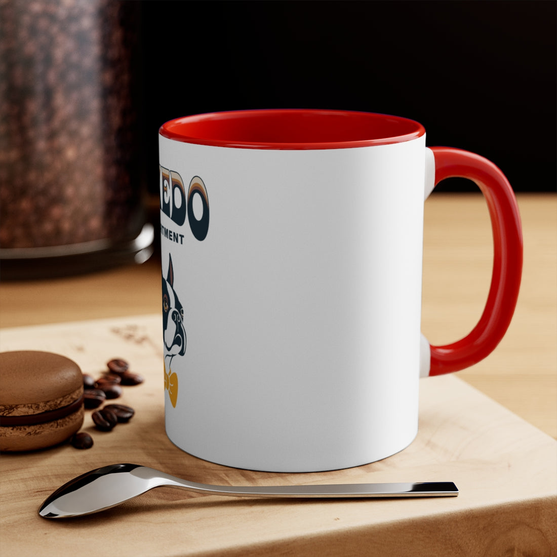 Red — Lifestyle | Boston Terrier Tuxedo Department Accent Mug