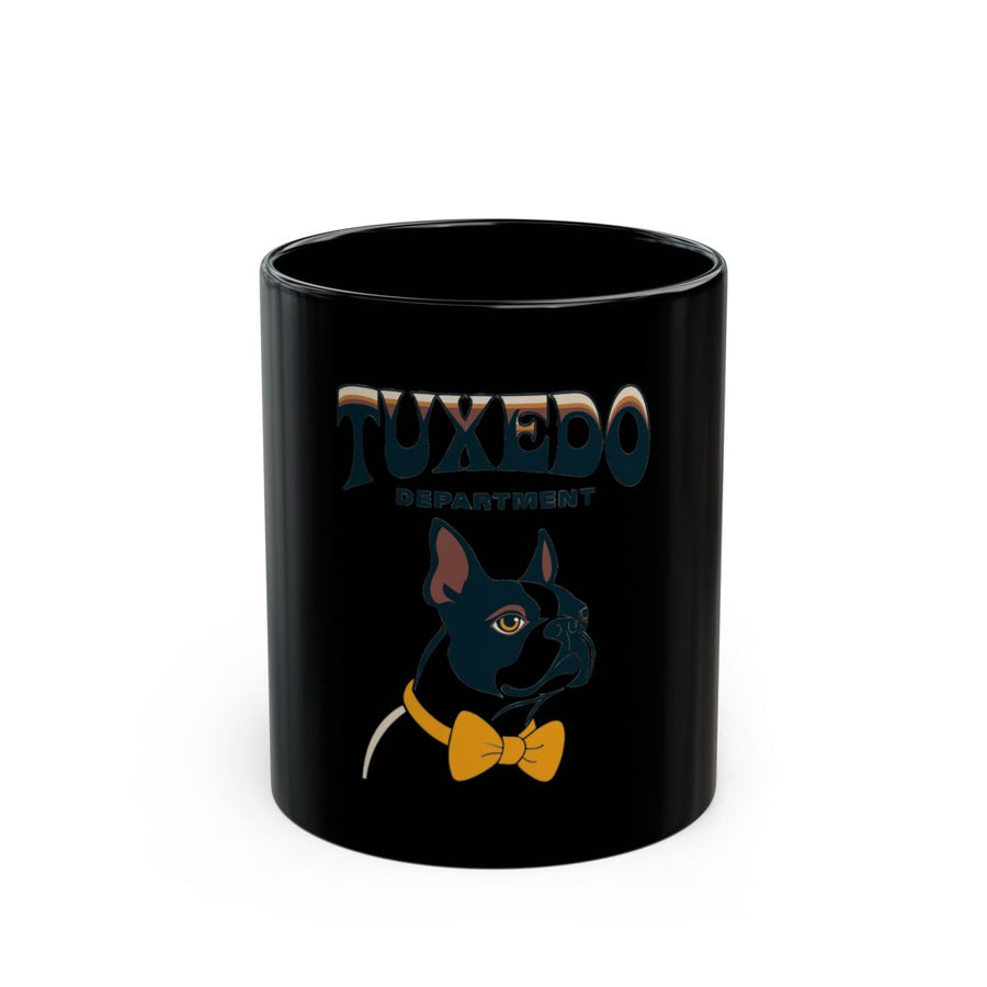 Boston Terrier Tuxedo Department Black Mug