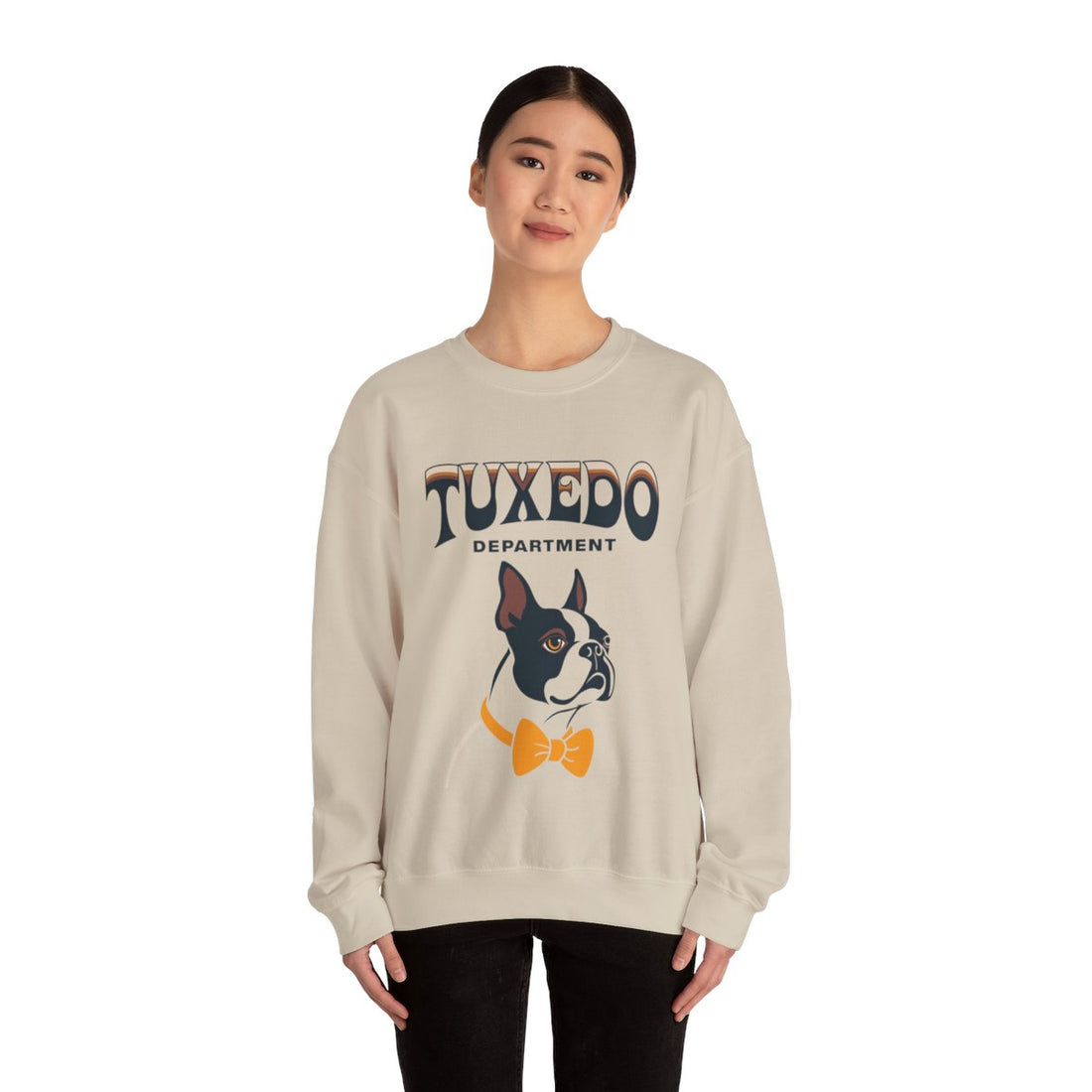 Sand — Lifestyle | Boston Terrier Tuxedo Department Crewneck