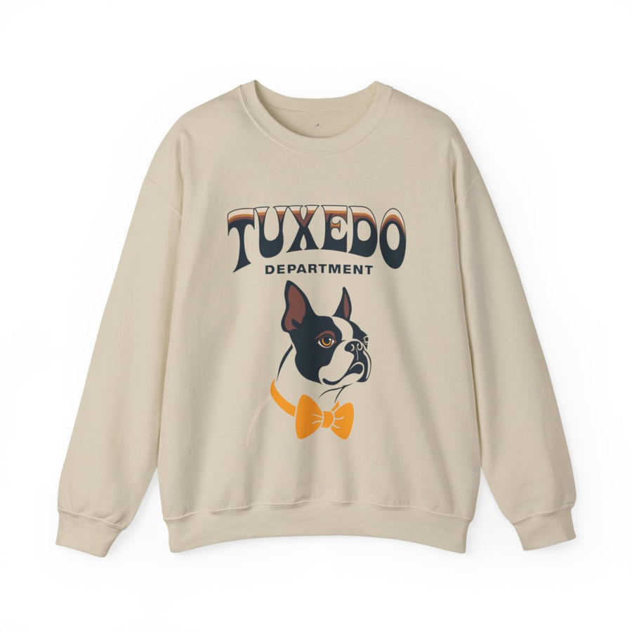 Boston Terrier Tuxedo Department Crewneck