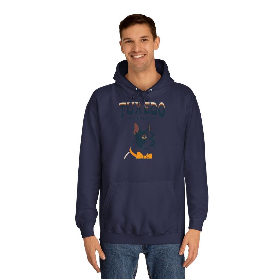 Oxford Navy — Lifestyle | Boston Terrier "Tuxedo Department" Hoodie