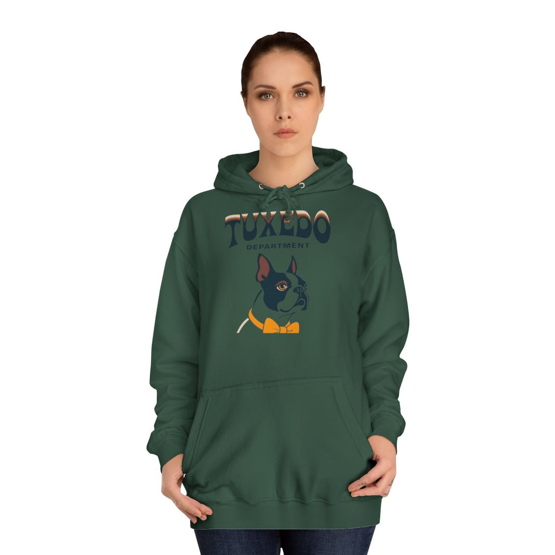 Bottle Green — Lifestyle | Boston Terrier "Tuxedo Department" Hoodie