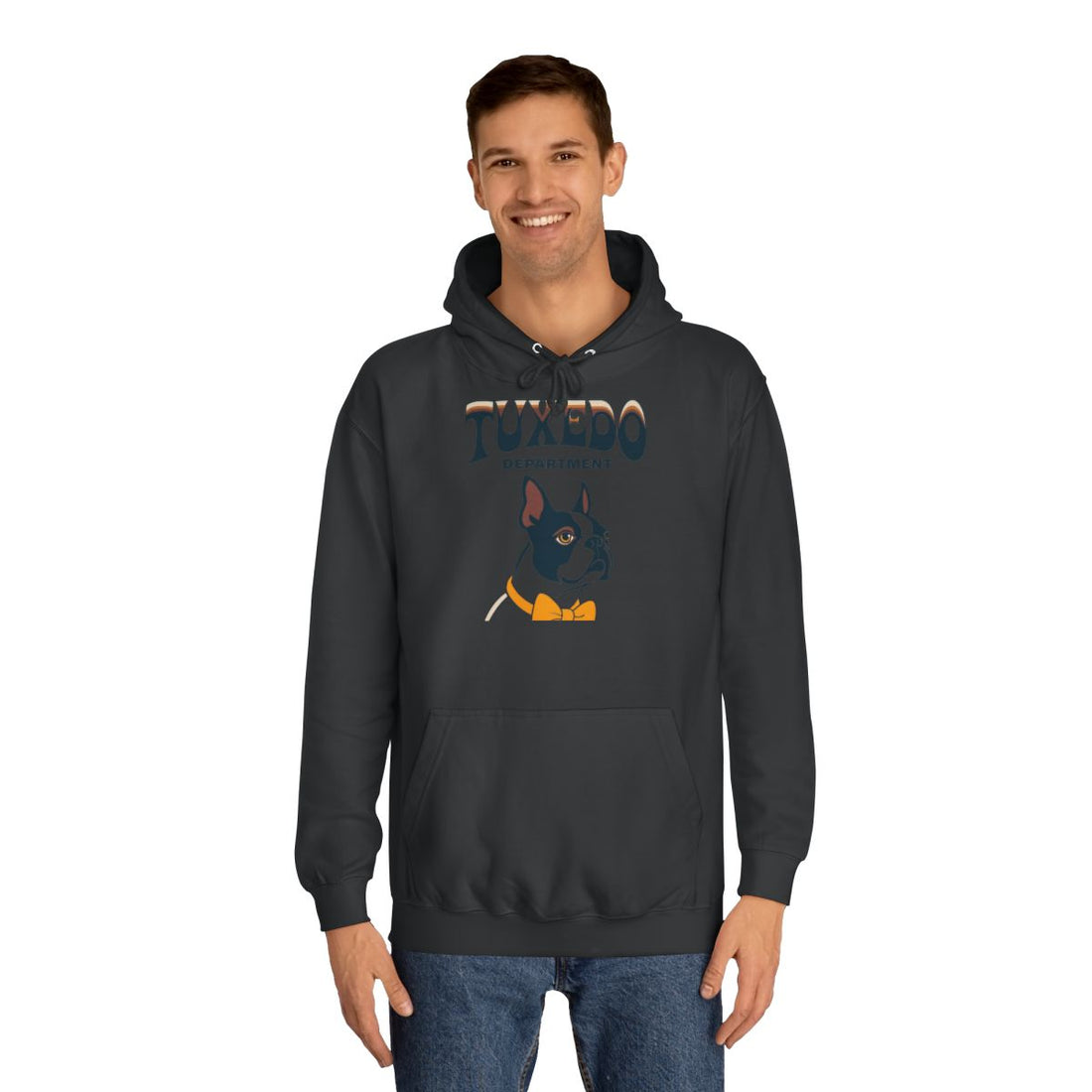 Jet Black — Lifestyle | Boston Terrier "Tuxedo Department" Hoodie