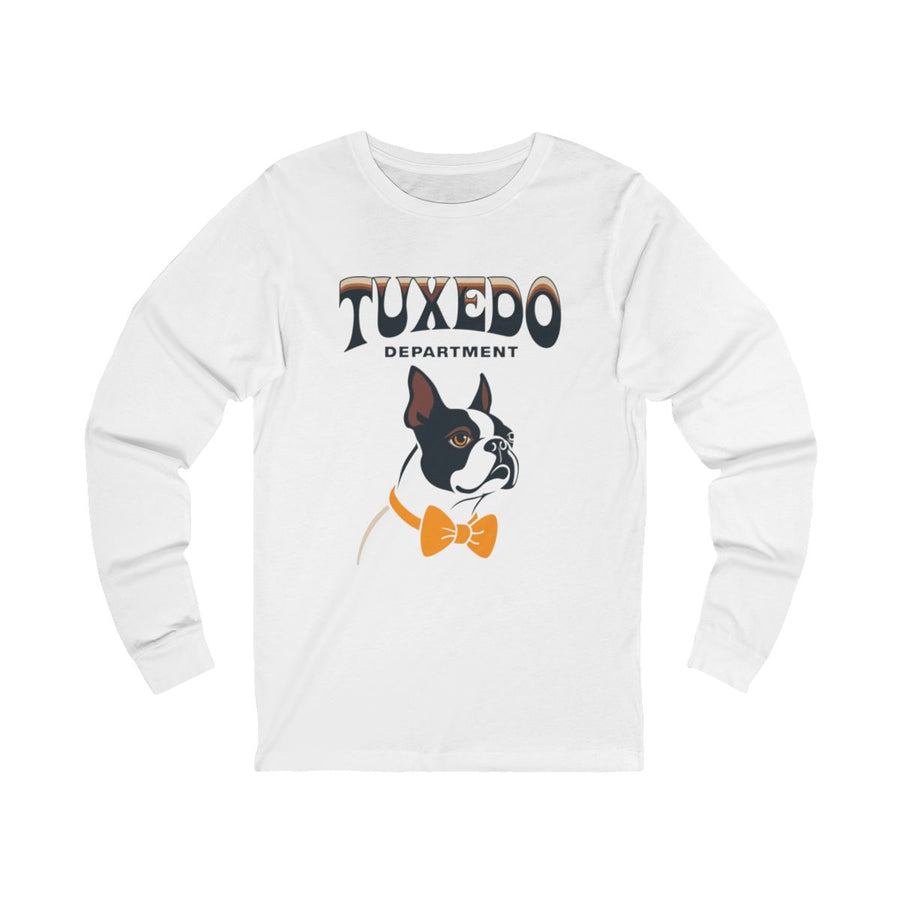 Boston Terrier "Tuxedo Department" Long Sleeve Tee