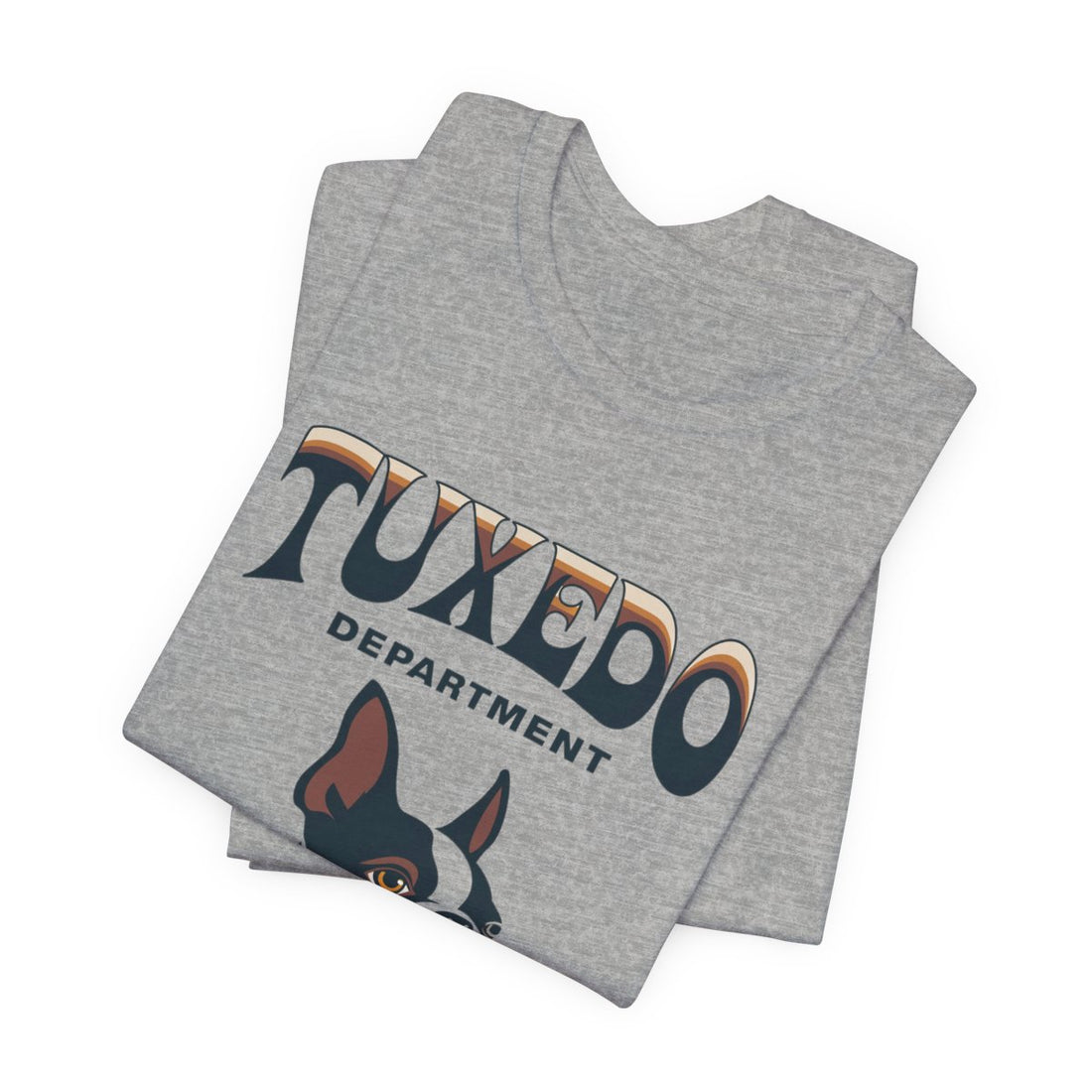 Athletic Heather — Folded | Boston Terrier "Tuxedo Department" Men's Tee