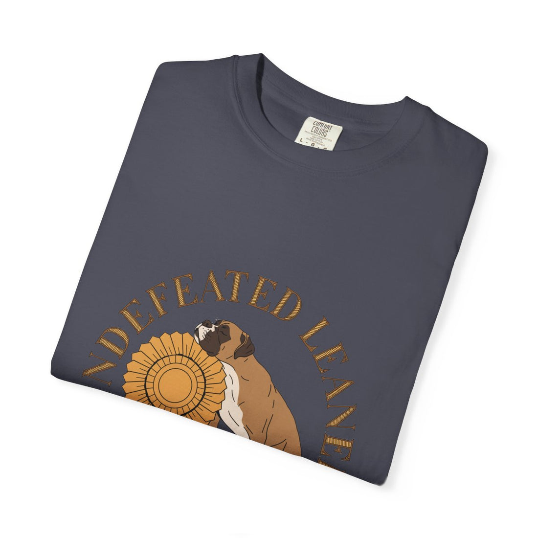 Navy — Folded | Boxer 'Undefeated Leaner' Garment-Dyed Tee