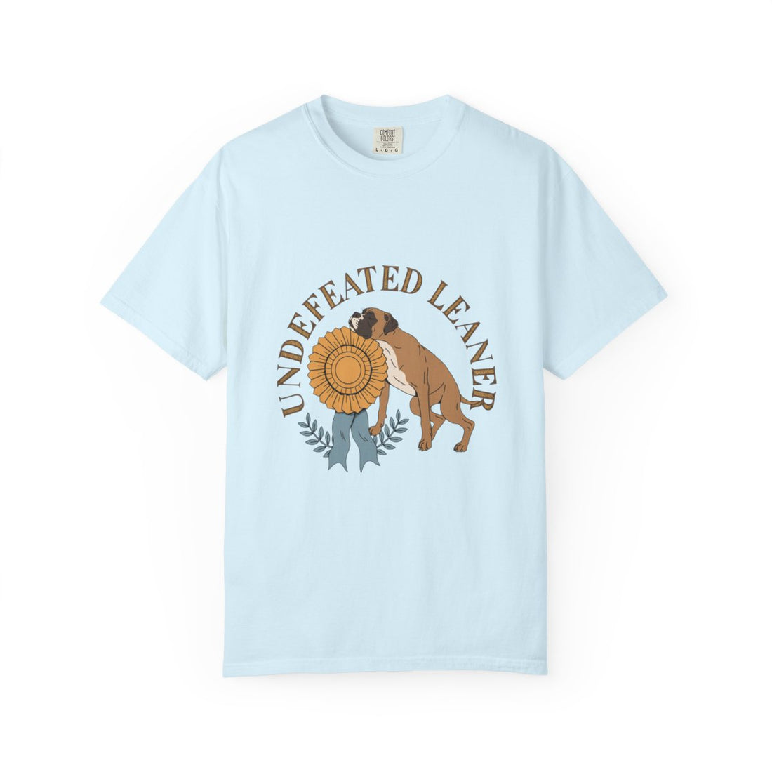 Chambray — Front | Boxer 'Undefeated Leaner' Garment-Dyed Tee