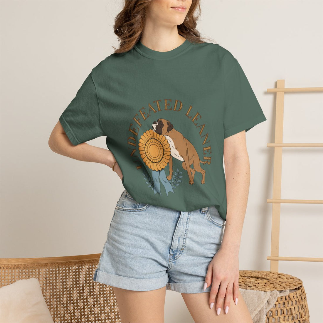 Blue Spruce — Lifestyle | Boxer 'Undefeated Leaner' Garment-Dyed Tee